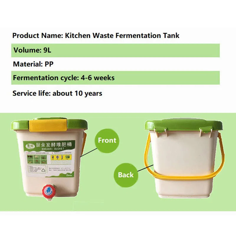 Compost Bin Fermentation Tank Small Household Compost Box For Food Waste Composting - FREE SHIPPING
