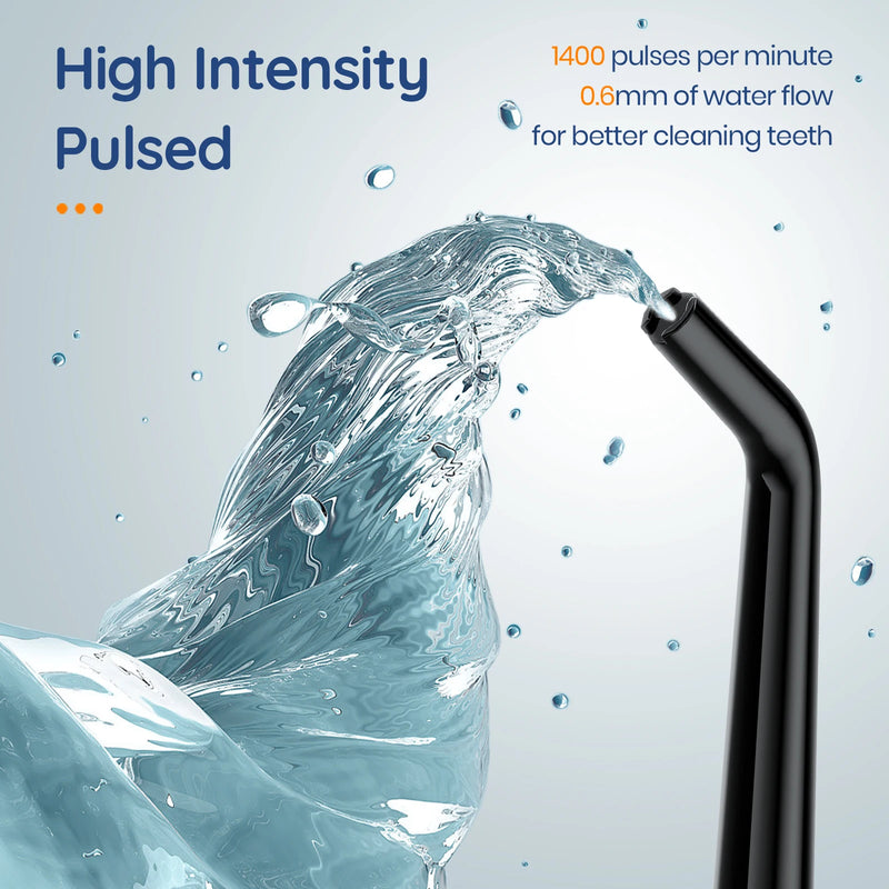Portable Oral Irrigator F18 Water Flosser USB Rechargeable 4 Nozzles Dental Water Jet 200ml Water Tank Waterproof - FREE SHIPPING