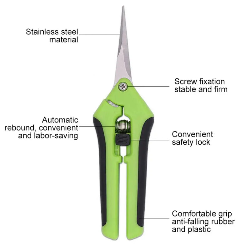 Garden Pruning Shears Stainless Steel Pruner Fruit Picking Secateurs Potted Weed Pruning - FREE SHIPPING